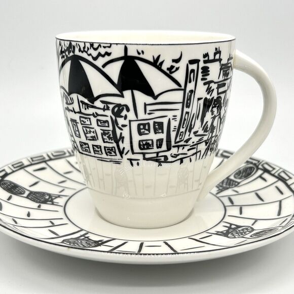 Mikasa Ultima Plus Parisian Scenes Super Strong Fine China Tea Cup Saucer HK 114 - Picture 1 of 13